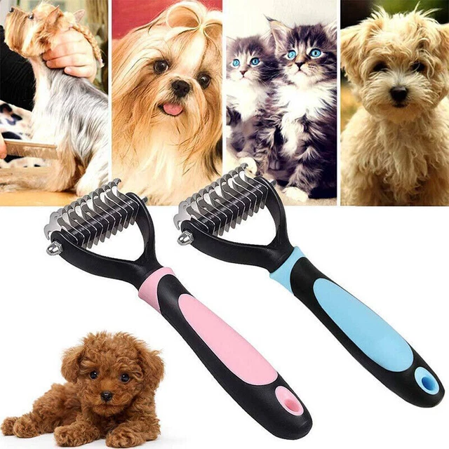 Professional Pet Dog Cat Hair Rake Comb Brush Tool Fur Shedding Trimmer Grooming