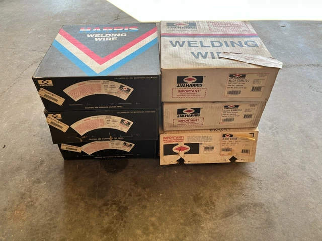 Lot of 6 Harris Mig Welding Wire Spool