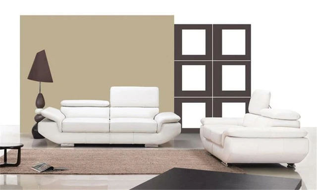 Luxury Furniture Sofa Set Couch Sofas Upholstery 3+2 leather New White Elegant