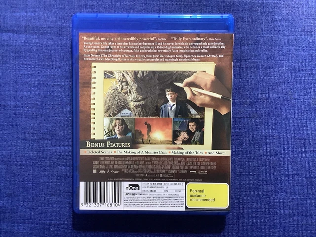 A MONSTER CALLS (Blu-ray, 2016) Sigourney Weaver - Like New Region B ...