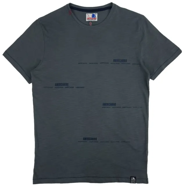 T-shirt Tshirt Uomo 100% Cotone Manica Corta AMERICANINO Fiammata Grigia M L XL