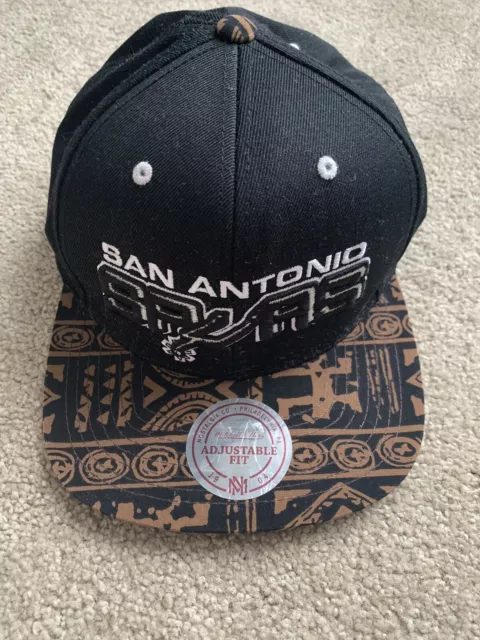 San Antonio Spurs NBA Snapback Cap Black Mitchell & Ness