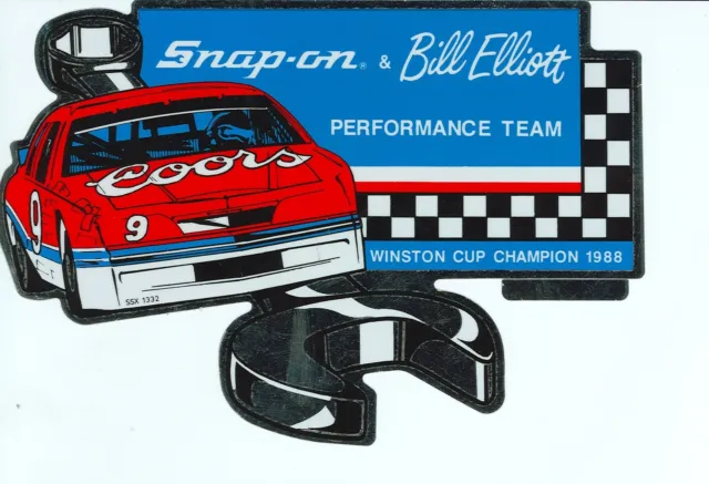 NEW VINTAGE SNAP-ON Bill Elliot Coors ToolBox Sticker Emblem Racing  DecalSSX1332 $10.95 - PicClick