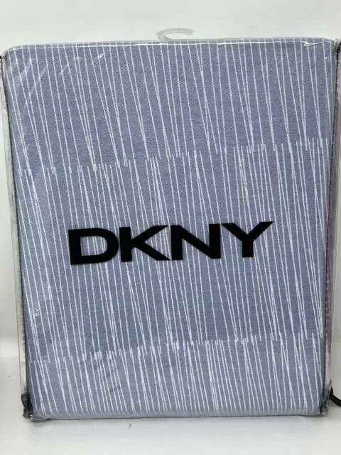 DKNY Twine Glacier Signature Fabric Shower Curtain NEW 72x72
