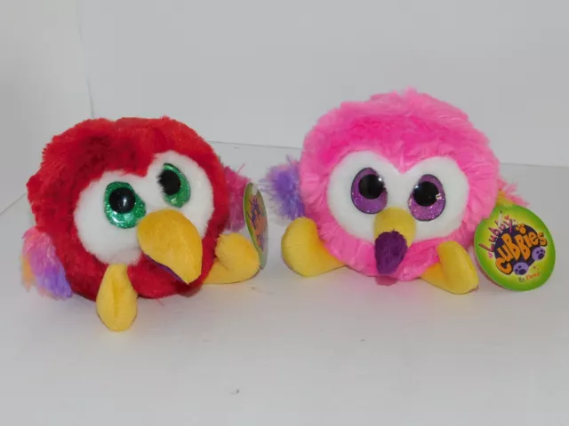Parrot Bird Plush Shiny Eyes Fiesta Lubby Cubbies Stuffed Toys