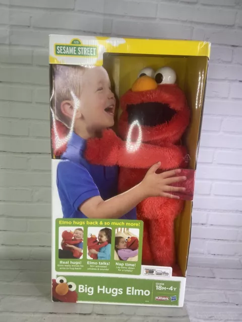Sesame Street Big Hugs Elmo Stuffed Plush Doll Toy With Sounds A4256 Playskool