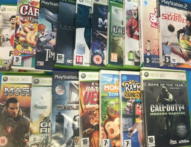 10 x lot de jeux Joblot Xbox 360 Playstation 3 jeu Nintendo Wii PS2