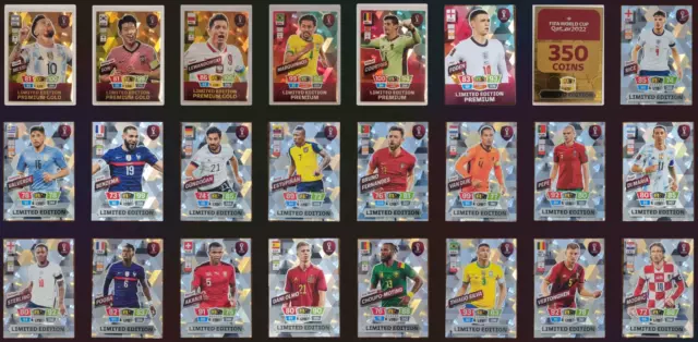 PANINI FIFA WORLD CUP QATAR 2022 Limited Edition Gold Premium Mint à Choisir