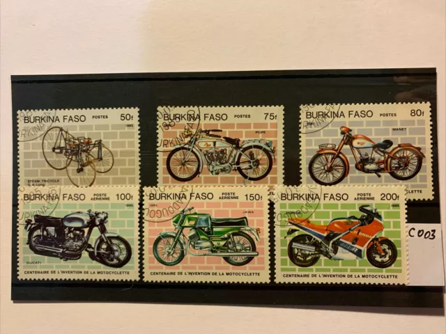 Briefmarken Burkina Faso, Motorräder, gestempelt