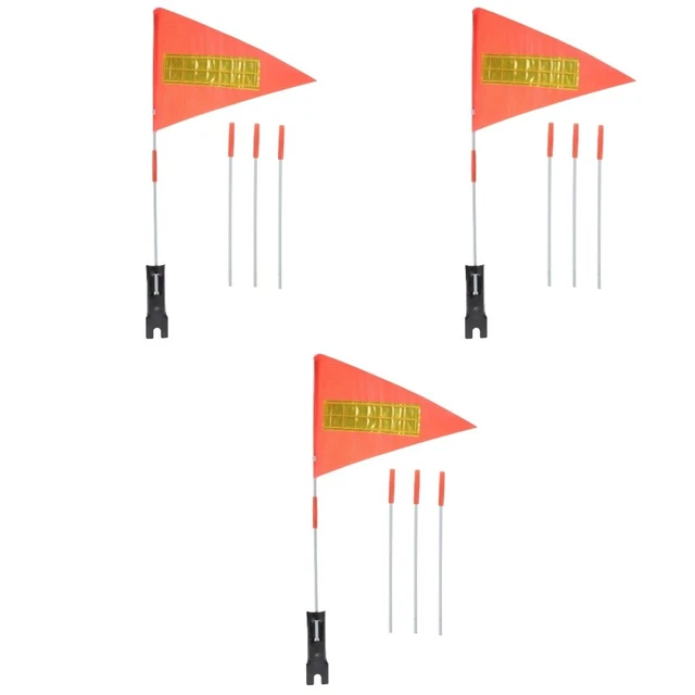 3 ensembles drapeau d'avertissement drapeau de vélo drapeau de vélo publicitaire