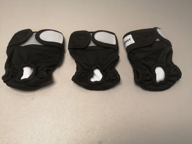 3 Stück Wiederverwendbare Hundewindeln, Hochsaugfähige, waschbare XS