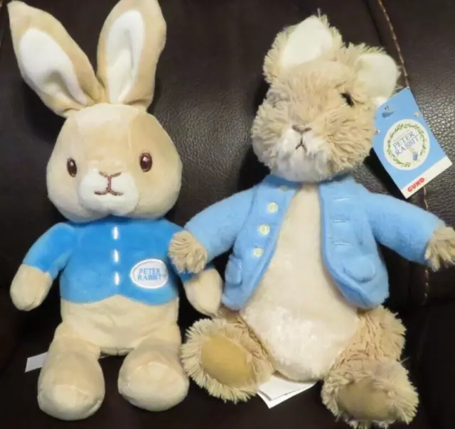 NWT Gund Beatrix Potter Peter Rabbit  Stuffed Animal Plush with extra bunny