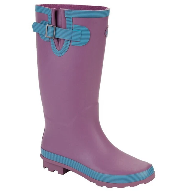 StormWells Womens/Ladies Rubber Wide Leg Galoshes (DF2170)