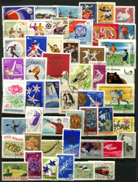 Romania: Packet of 50 G-FU stamps (Ref 2285)