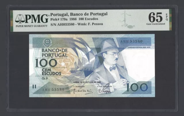 Portugal 100 Escudos 16-10-1986 P179a Uncirculated Grade 65