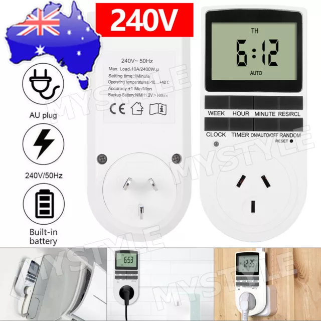 Digital Timer Switch Socket Electric Programmable Power 240V AU Plug Clock NEW