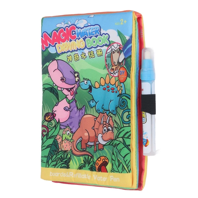 Lot De 3 Livres De Coloriage à L'eau Magiques - Réutilisables Avec 3 Stylos - Dessin Propre Et Sans Tache - Cadeau Enfant 3-8 Ans - Motifs Animaux Et Véhicules - 15,5 X 18,5 Cm
