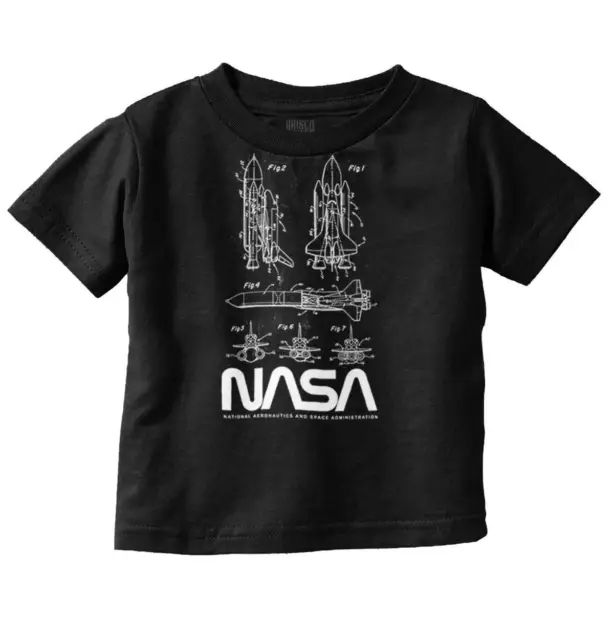 NASA Space Shuttle Rocket Science Astronaut Toddler Boy Girl Youth T Shirt Tee