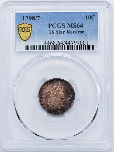 1798/97 Draped Bust 10C Pcgs Ms 64