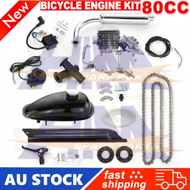 80CC Engine Motorised Bike Kit Motorized 2 Stroke Engine Bicycle Conversion Set