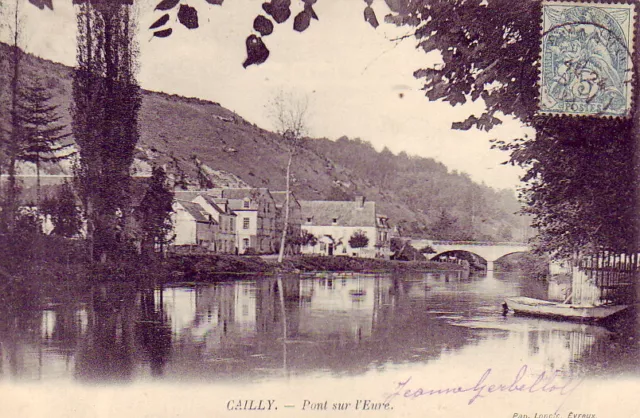CPA 27 Près Les Andelys Gaillon Heudreville CAILLY SUR EURE Pont de l'Eure 1904