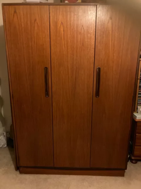 G Plan Fresco Mid-century Teak Triple Door Double Wardrobe
