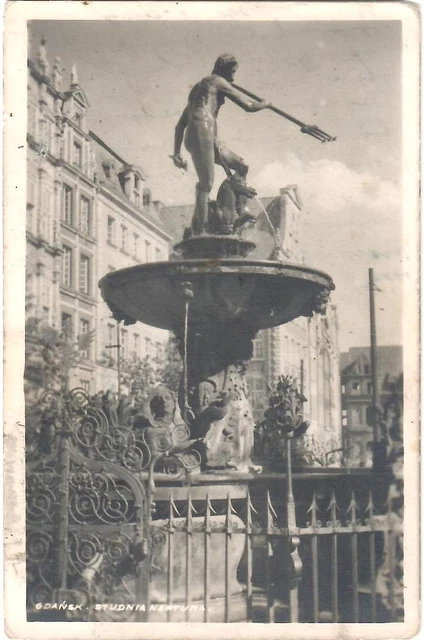 CARTOLINA PRUSSIA OCCIDENTALE Danzica Dansk, Studnia Neptuna, Polonia