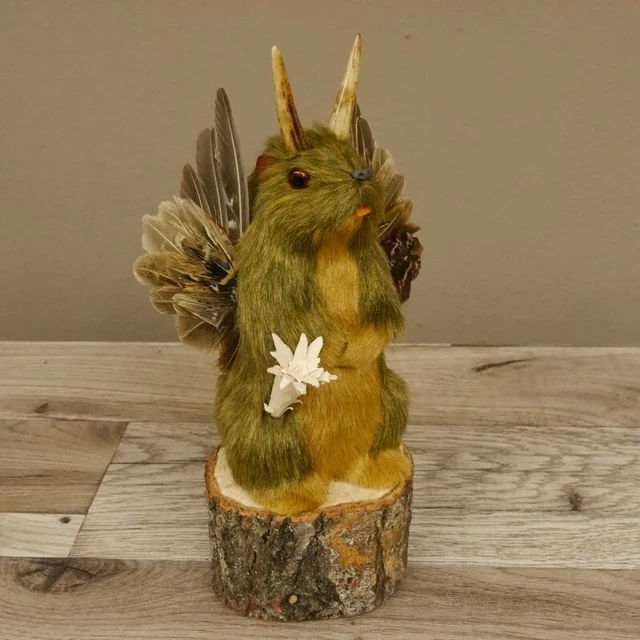 Wolpertinger Mini Maclean Preparado Con Edelweiß, Ala Y Cornamenta #86.15.7