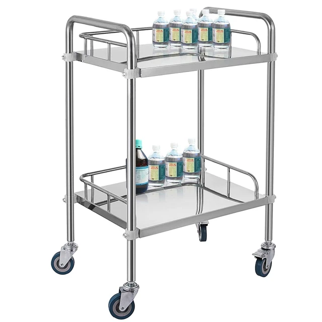 Laborwagen Gerätewagen Medizintechnik Servierwagen 201 Edelstahl Tragbar Abräumwagen 100 kg Tragfähigkeit, 740 x 396 x 860 mm Labor Rollwagen Medical Trolley Dreifach-Design Silber | DE Laborwagen Gerätewagen Medizintechnik Servierwagen 201 Edelstahl Tragbar Abräumwagen 100 kg Tragfähigkeit, 740 x 396 x 860 mm Labor Rollwagen Medical Trolley Dreifach-Design Silber | DE