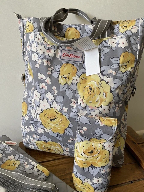 Cath Kidston Yellow Floral Flower Print Baby Nappy Bag Changing Bag New