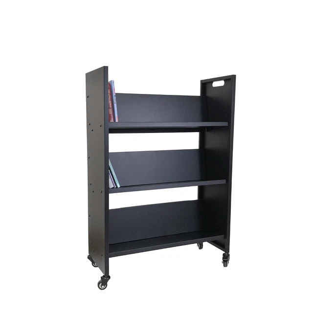 Metal Book Cart Rooling Book Truck Library Book Cart Wheels Pew Cart BookTrolley