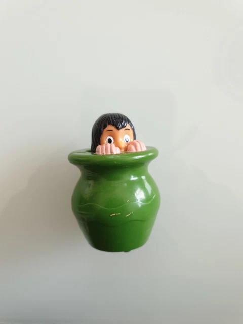 McDonalds Happy Meal Toy 1993 Disney The Jungle Book Mowgli in Green Pot Figure