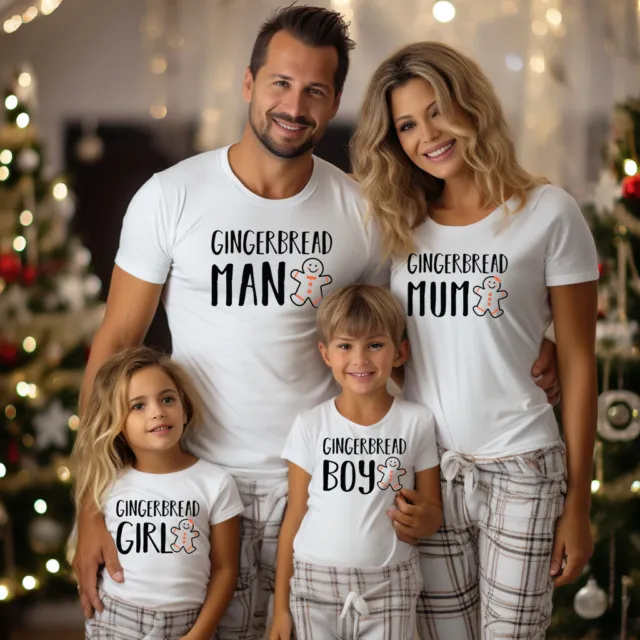 T-shirt famiglia pan di zenzero vigilia di Natale pigiama top set maglietta pigiama regalo di Natale