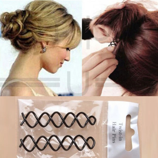 Twist Barrette Hairpins Spin Screw Black Colou_hg 10x Spiral Hair Clip Bobby Pin