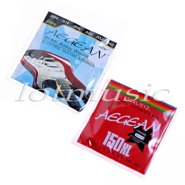 .009-.042"Electric Guitar Colorful String & Ball End Acoustic Guitar Strings