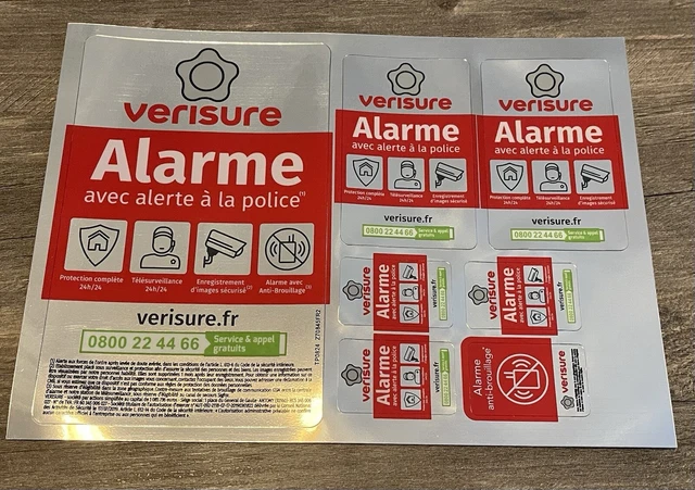 Pack De 3 étiquettes Autocollantes Verisure 2026 - Neuf, Pour Système D'alarme