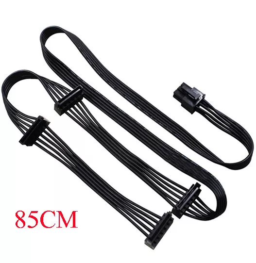 PCI-e 6pin 1 to 4 SATA 15pin Power Supply Cable for Corsair RM1000X RM 850X 750X