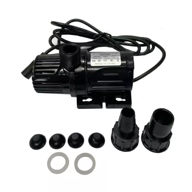 DC 12V Aquarium Submersible Fountain Pond Brushless Pool Water Pump 6m 1100L/h 3