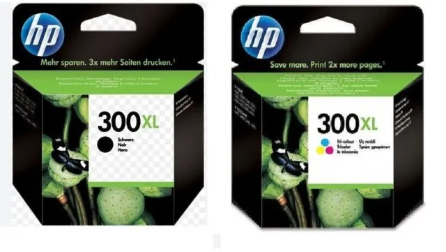 hp 300 xl KIT bipack CARTUCCE ORIGINALI HP 300XL NERO E 300XL COLORE