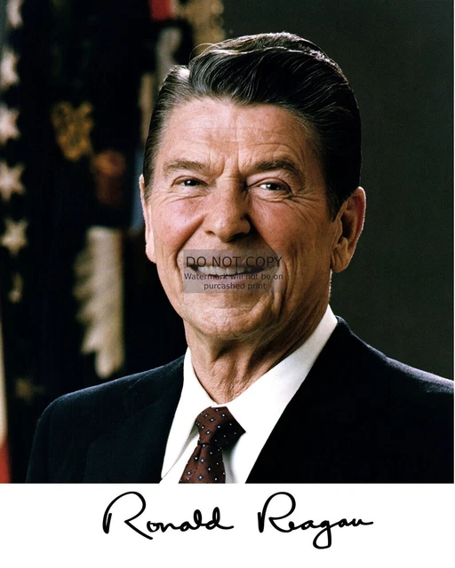 PRESIDENT RONALD REAGAN Official Portrait Autographed 8X10 Photograph president-ronald-reagan-official-portrait-autographed-8x10-photograph