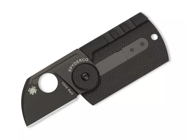 Spyderco Dog Tag Folder CF/G-10 Laminate Black Taschenmesser Folder ✔️ 01SP871