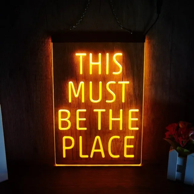 This Must Be The Place LED Neon Light Sign Bar Sweet Home Bedroom Wall Art Décor