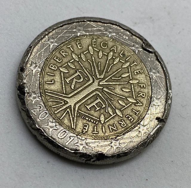 2 Euro Münze Liberte Egalite Fraternite 2001 Fehlprägung 2 EURO MÜNZE Liberte Egalite Fraternite 2001 Fehlprägung Frankreich EUR