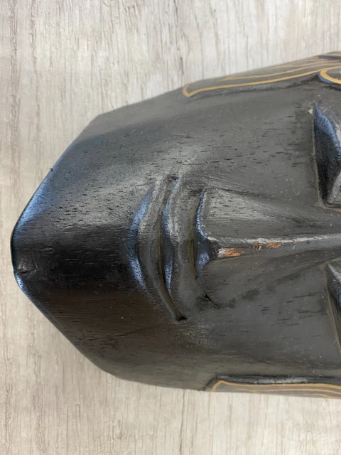 Vintage African Wooden Mask 0ld Tribal Art hand carved beautiful 3