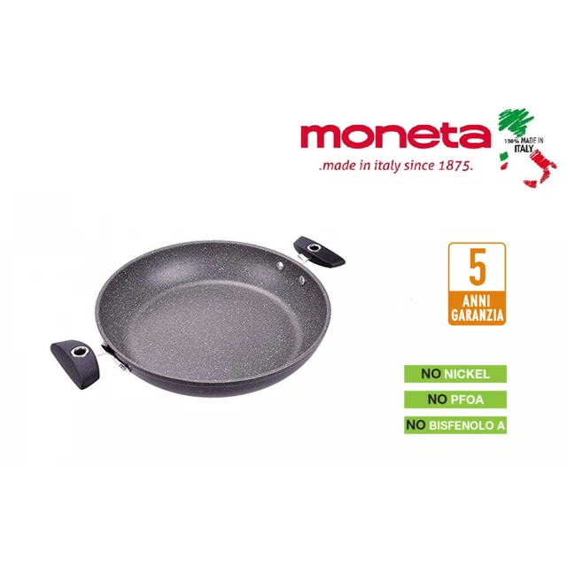 MONETA HERCULES TEGAME 2 MANICI ADATTO IN FORNO FINO 250° QUALITÀ EXTRA 28cm