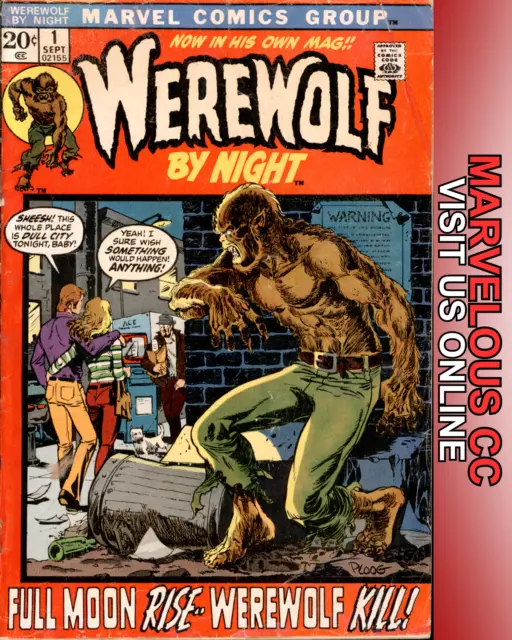 1972 Marvel Comics Werewolf By Night #1 | 1st Appearance in own Title BRONZE AGE