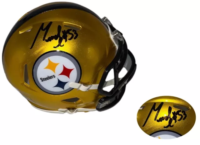 Maurkice Pouncey Autographed Pittsburgh Steelers Mini Flash Football Helmet JSA