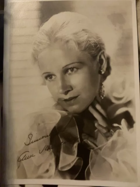 ANN HARDING Original Vintage Studio Signed Portrait  Black White Photo 5x7 1934