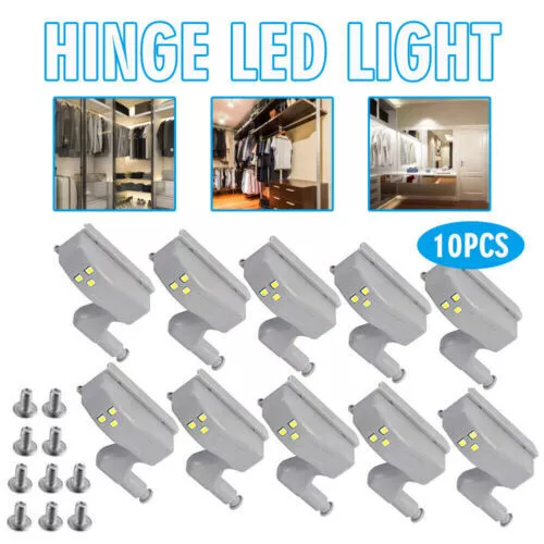 10X LED Smart Sensor Light Kitchen Cabinet Closet Cupboard Wardrobe Hinge Light