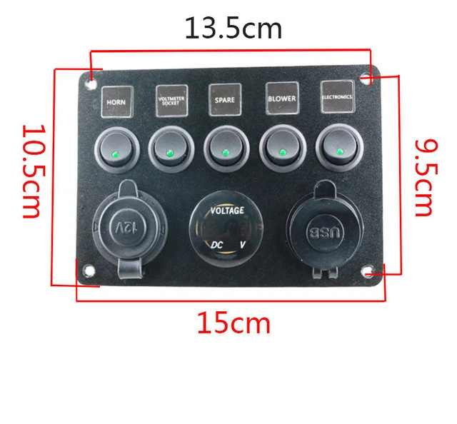4 Gang Kippschalter Kippschalter Panel mit USB für... - Viceal 4 Gang Kippschalter Kippschalter Panel mit USB für... - Viceal